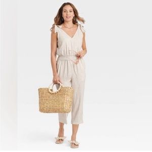A New Day white and tan jumpsuit